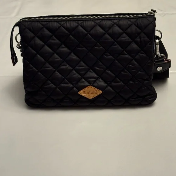 REDUCED! MZ Wallace Black Large Pippa Crossbody Quilted Shoulder Bag - Picture 6 of 11